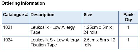 Leukosilk Tape 2.5CM x 5M